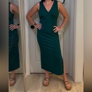 SOLD Kaileigh Teal Midi Dress